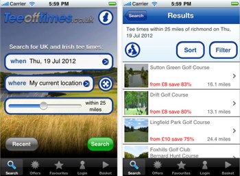 Teeofftimes Mobile App
