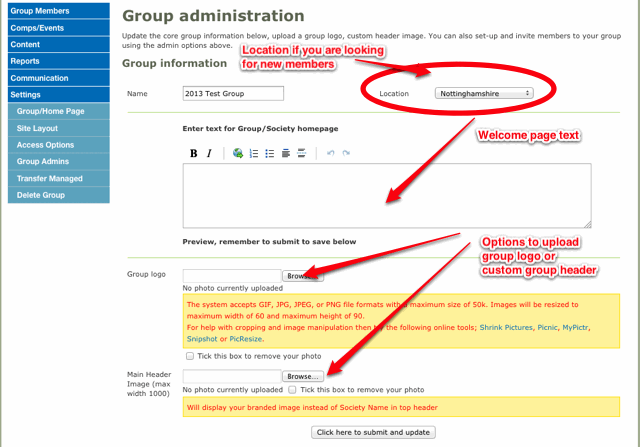 Group home page options
