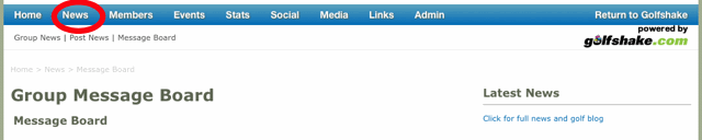 Golfshake Group Society News and Messageboard